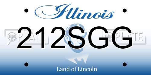 212SGG Illinois License Plate