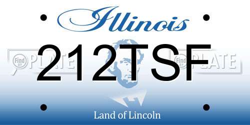 212TSF Illinois License Plate