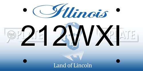 212WXI Illinois License Plate