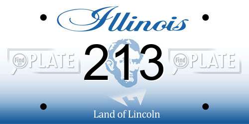 213 Illinois License Plate