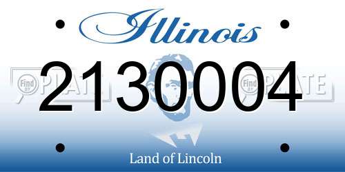2130004 Illinois License Plate