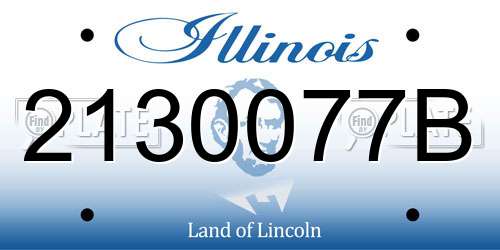 2130077B Illinois License Plate