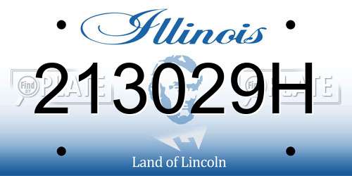 213029H Illinois License Plate