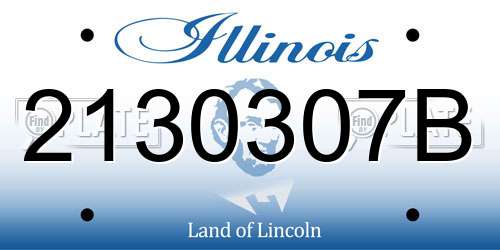 2130307B Illinois License Plate