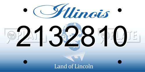 2132810 Illinois License Plate
