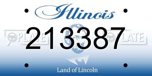 213387 Illinois License Plate