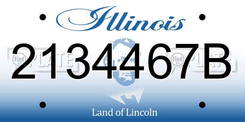 2134467B Illinois License Plate