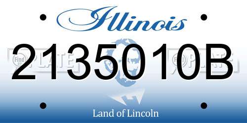 2135010B Illinois License Plate