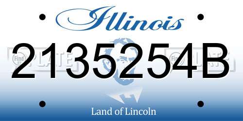 2135254B Illinois License Plate