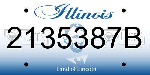 2135387B Illinois License Plate