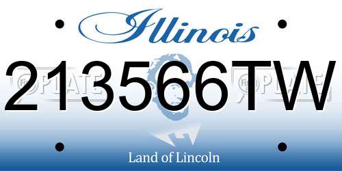 213566TW Illinois License Plate