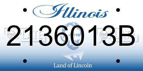 2136013B Illinois License Plate