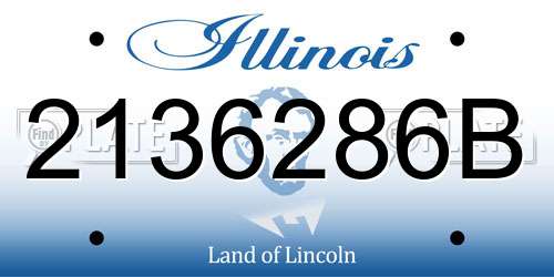 2136286B Illinois License Plate