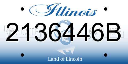 2136446B Illinois License Plate
