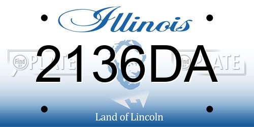 2136DA Illinois License Plate