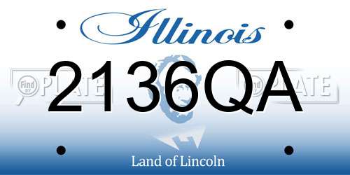 2136QA Illinois License Plate