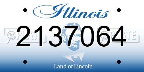 2137064 Illinois License Plate