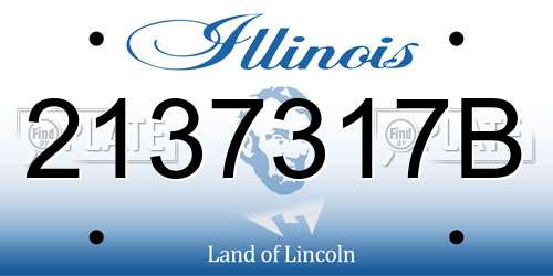 2137317B Illinois License Plate
