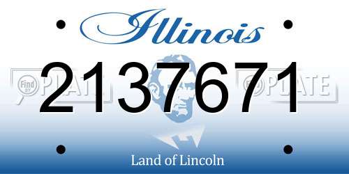 2137671 Illinois License Plate
