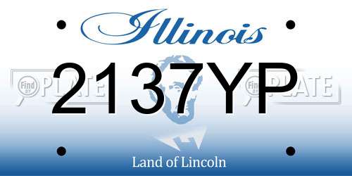 2137YP Illinois License Plate