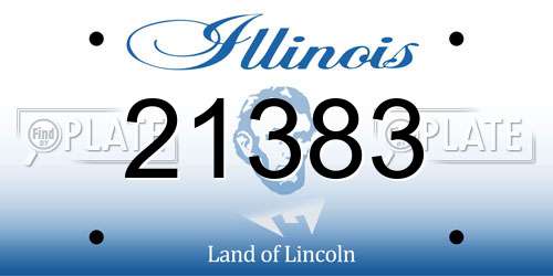 21383 Illinois License Plate