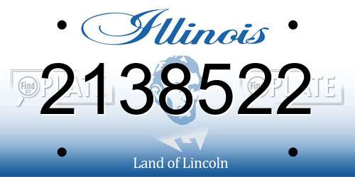 2138522 Illinois License Plate