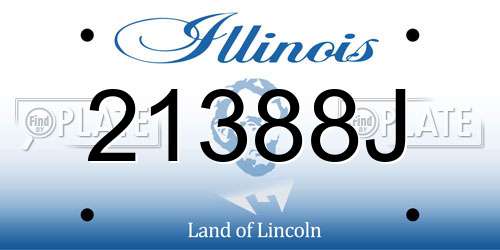 21388J Illinois License Plate