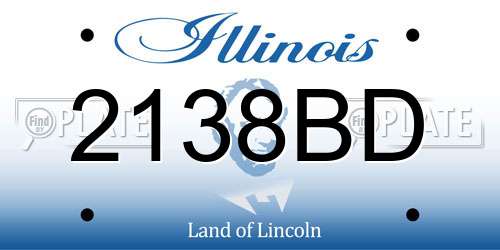 2138BD Illinois License Plate