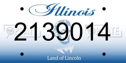 2139014 Illinois License Plate