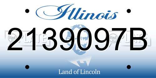2139097B Illinois License Plate