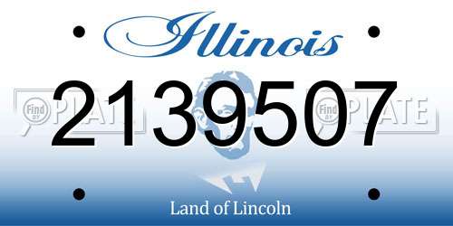 2139507 Illinois License Plate