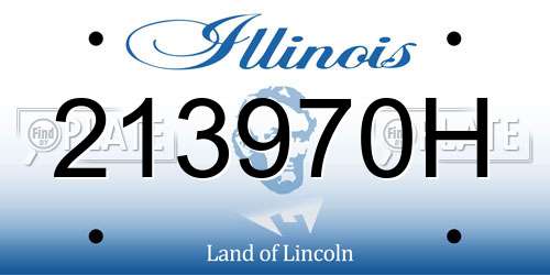 213970H Illinois License Plate