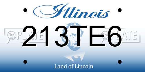 213TE6 Illinois License Plate