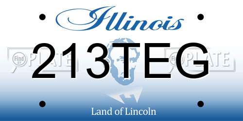 213TEG Illinois License Plate