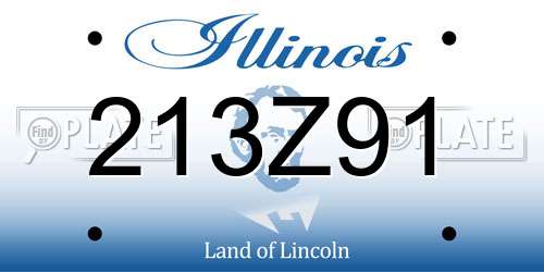 213Z91 Illinois License Plate