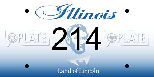 214 Illinois License Plate
