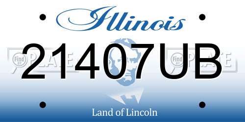 21407UB Illinois License Plate