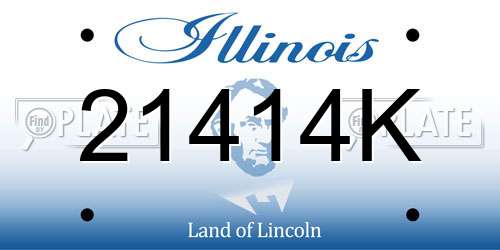 21414K Illinois License Plate