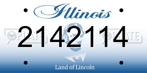 2142114 Illinois License Plate