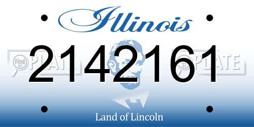 2142161 Illinois License Plate