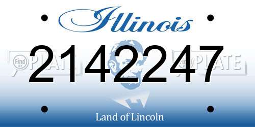2142247 Illinois License Plate