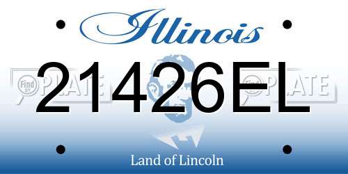 21426EL Illinois License Plate