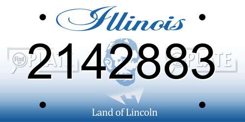 2142883 Illinois License Plate