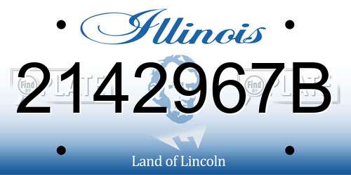 2142967B Illinois License Plate