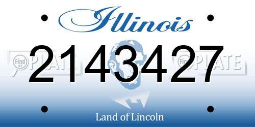 2143427 Illinois License Plate