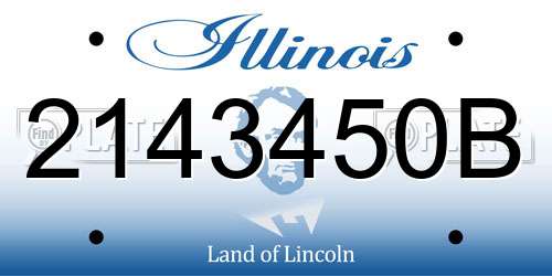 2143450B Illinois License Plate