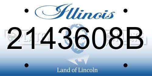 2143608B Illinois License Plate