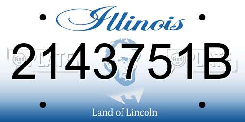2143751B Illinois License Plate