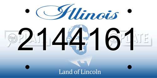 2144161 Illinois License Plate