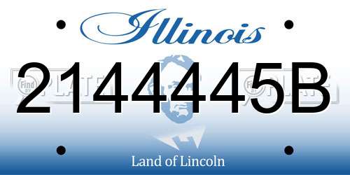 2144445B Illinois License Plate